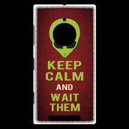 Coque Nokia Lumia 830 Keep Calm and Wait Alien Rouge