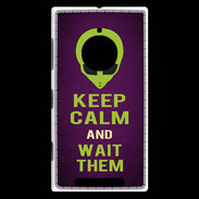 Coque Nokia Lumia 830 Keep Calm and Wait Alien Violet