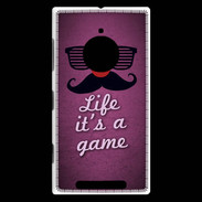 Coque Nokia Lumia 830 Life It's a game Rose ZG