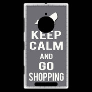 Coque Nokia Lumia 830 Keep Calm Go Shopping Gris