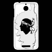 Coque HTC Desire 510 Carte de la Corse avec tête 5