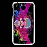 Coque HTC Desire 510 Tête de mort design et colorée