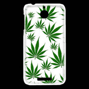 Coque HTC Desire 510 Feuille de cannabis sur fond blanc