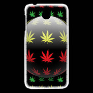 Coque HTC Desire 510 Effet cannabis sur fond noir