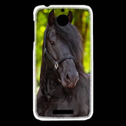Coque HTC Desire 510 Portrait de cheval noir 10