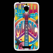 Coque HTC Desire 510 Peace love music 3