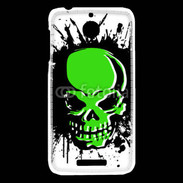 Coque HTC Desire 510 Tête de mort en vert et noir
