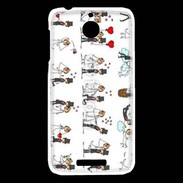 Coque HTC Desire 510 Bande dessinée de mariés