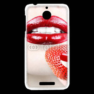 Coque HTC Desire 510 Bouche sexy rouge à lèvre gloss rouge fraise