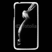 Coque HTC Desire 510 Femme enceinte en noir et blanc