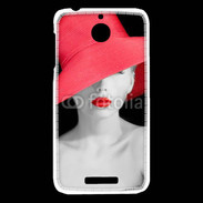 Coque HTC Desire 510 Femme élégante en noire et rouge 10