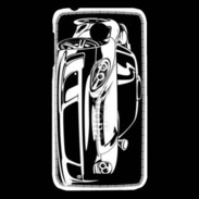 Coque HTC Desire 510 Illustration voiture de sport en noir et blanc