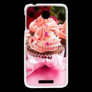 Coque HTC Desire 510 Cupcake et ruban rose