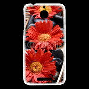 Coque HTC Desire 510 Fleurs Zen rouge 10