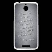 Coque HTC Desire 510 Toujours amoureux Noir Citation Oscar Wilde