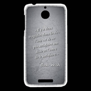 Coque HTC Desire 510 Tragédie Noir Citation Oscar Wilde