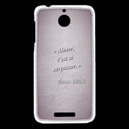 Coque HTC Desire 510 Aimer Rose Citation Oscar Wilde