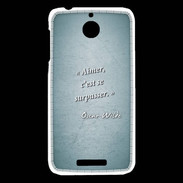 Coque HTC Desire 510 Aimer Turquoise Citation Oscar Wilde