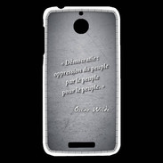 Coque HTC Desire 510 Démocratie Noir Citation Oscar Wilde