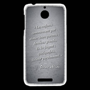 Coque HTC Desire 510 Enfants parents Noir Citation Oscar Wilde