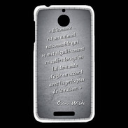 Coque HTC Desire 510 Homme animal Noir Citation Oscar Wilde