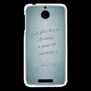 Coque HTC Desire 510 Brave Turquoise Citation Oscar Wilde