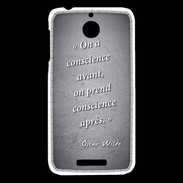 Coque HTC Desire 510 Conscience Noir Citation Oscar Wilde