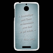 Coque HTC Desire 510 La musique Turquoise Citation Oscar Wilde