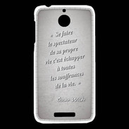 Coque HTC Desire 510 Spectateur Gris Citation Oscar Wilde