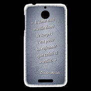 Coque HTC Desire 510 Ame nait Bleu Citation Oscar Wilde