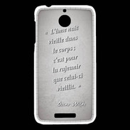 Coque HTC Desire 510 Ame nait Gris Citation Oscar Wilde