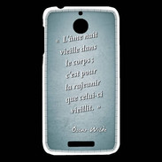 Coque HTC Desire 510 Ame nait Turquoise Citation Oscar Wilde