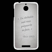 Coque HTC Desire 510 Ami poignardée Gris Citation Oscar Wilde