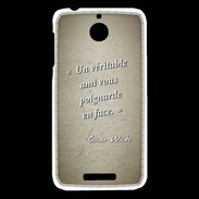 Coque HTC Desire 510 Ami poignardée Sepia Citation Oscar Wilde