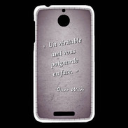 Coque HTC Desire 510 Ami poignardée Violet Citation Oscar Wilde