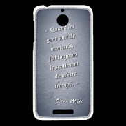 Coque HTC Desire 510 Avis gens Bleu Citation Oscar Wilde