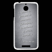 Coque HTC Desire 510 Avis gens Noir Citation Oscar Wilde