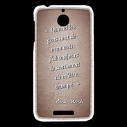 Coque HTC Desire 510 Avis gens Rouge Citation Oscar Wilde