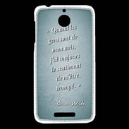 Coque HTC Desire 510 Avis gens Turquoise Citation Oscar Wilde
