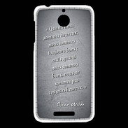Coque HTC Desire 510 Bons heureux Noir Citation Oscar Wilde