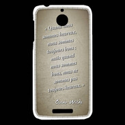 Coque HTC Desire 510 Bons heureux Sepia Citation Oscar Wilde