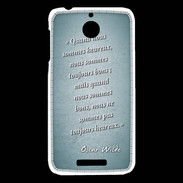 Coque HTC Desire 510 Bons heureux Turquoise Citation Oscar Wilde