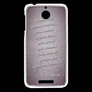Coque HTC Desire 510 Bons heureux Violet Citation Oscar Wilde