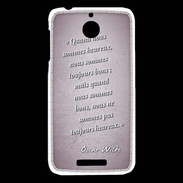 Coque HTC Desire 510 Bons heureux Rose Citation Oscar Wilde