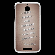 Coque HTC Desire 510 Cartes gagnantes Rouge Citation Oscar Wilde