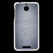 Coque HTC Desire 510 Aimer Bleu Citation Oscar Wilde