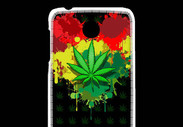 Coque HTC Desire 510 Feuille de cannabis et cœur Rasta