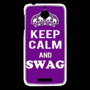 Coque HTC Desire 510 Keep Calm Swag Violet