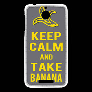 Coque HTC Desire 510 Keep Calm Take Banana Gris