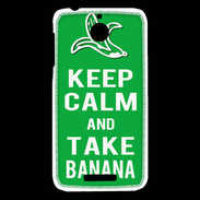 Coque HTC Desire 510 Keep Calm Take Banana Vert